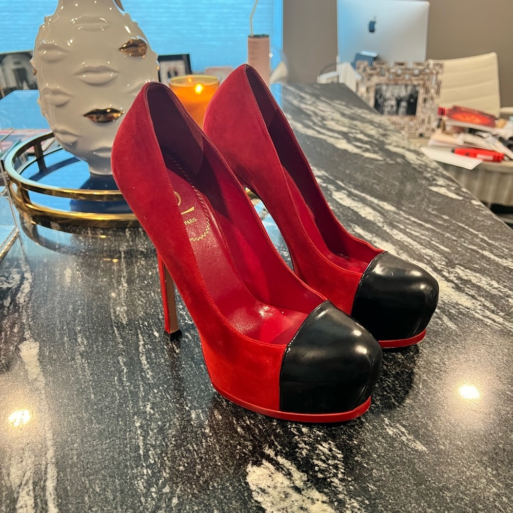 ❤️Red & Black YSL heels🖤